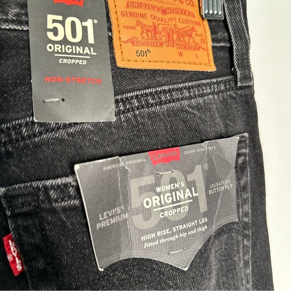 Levi's 501 | Black Canyon High Waist Crop Jean Size 28 NWT - Picture 9 of 14